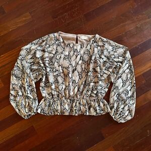 Altar'd State Snake Print Blouse S